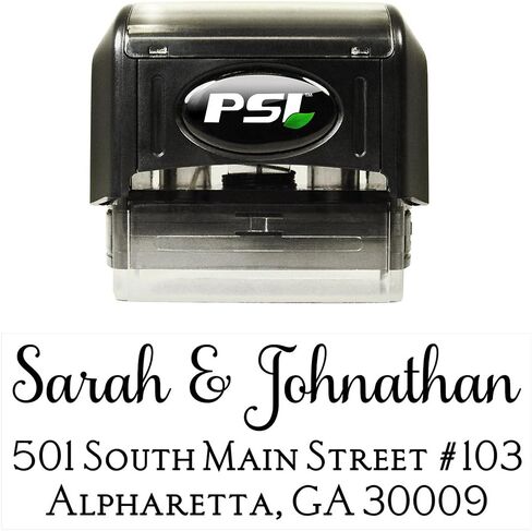 Address Stamp | Self Inking Return Address Rubber Stamper, Pre-Inked with Black Ink | for Wedding Invitations, Holiday Cards, Business Envelopes, Housewarming Gift in Saudi Arabia