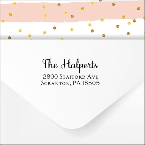 Address Stamp | Self Inking Return Address Rubber Stamper, Pre-Inked with Black Ink | for Wedding Invitations, Holiday Cards, Business Envelopes, Housewarming Gift in Saudi Arabia