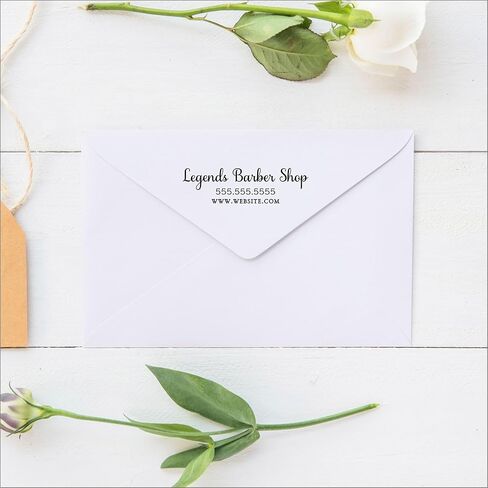 Address Stamp | Self Inking Return Address Rubber Stamper, Pre-Inked with Black Ink | for Wedding Invitations, Holiday Cards, Business Envelopes, Housewarming Gift in Saudi Arabia