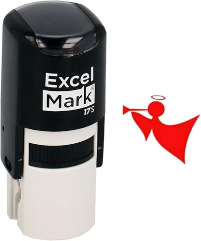 Self-Inking Christmas Rubber Stamp - Angel - Red Ink in Saudi Arabia