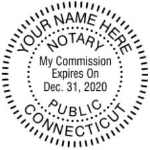 Connecticut Notary Seal Embosser, Pocket/Hand Model, 1-5/8" Impression, Black Body in Saudi Arabia