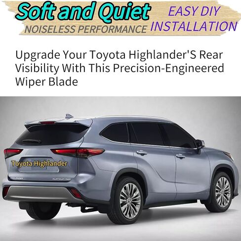Rear Wiper Blade for Toyota Highlander 2020-2024 2023 2022 2021 Exact Fit Hybrid LE Limited Platinum XLE XSE SR5 TRD Pro L Bronze Capstone trim Rear Back Windshield Wiper Blade OEM Replacement in Saudi Arabia