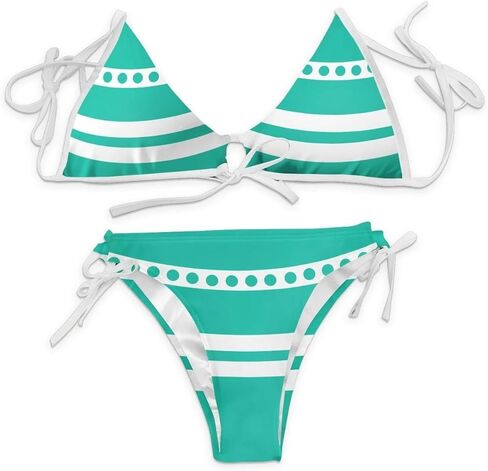YOMORIO Anime Bikini Cosplay Costume Sexy Green Swimsuit Bikini Two-Piece Set Swimwear in Saudi Arabia
