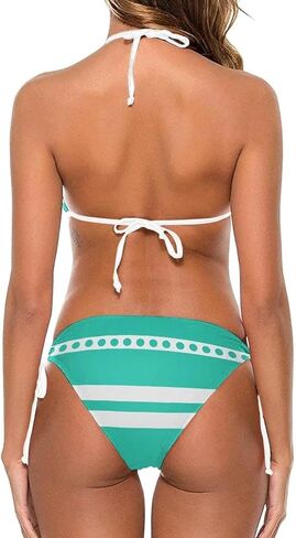 YOMORIO Anime Bikini Cosplay Costume Sexy Green Swimsuit Bikini Two-Piece Set Swimwear in Saudi Arabia