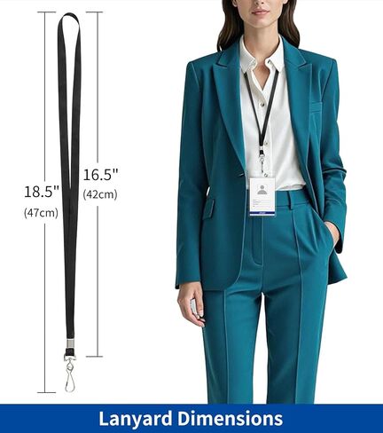 100 Pack Black Lanyard with Swivel Hook, Bulk Flat Neck Lanyards for ID Badges Holder and Keys in Kuwait