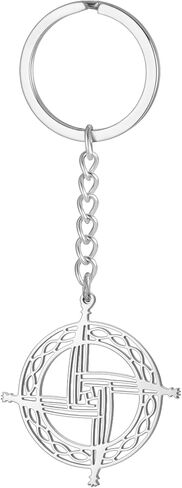 TEAMER Celtic Saint Brigid Cross Keychain Traditional Irish St Brigid Cross Keychain Amulet Irish Talisman Jewelry For Women in Saudi Arabia