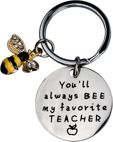 You’ll BEE my favorite TEACHER Keyring, Teacher Appreciation Keychain, Back To School Key Ring Gift For Educator Teaching Mentor, Thank You Teacher Gift, Cute Bee Bag Charm, Motivational Key Accessory in Saudi Arabia