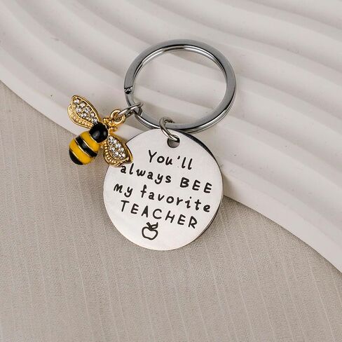 You’ll BEE my favorite TEACHER Keyring, Teacher Appreciation Keychain, Back To School Key Ring Gift For Educator Teaching Mentor, Thank You Teacher Gift, Cute Bee Bag Charm, Motivational Key Accessory in Saudi Arabia