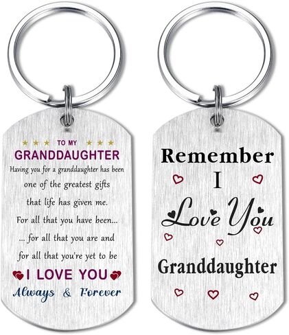 CPLJW Granddaughter Keychain Gifts - Gifts for Granddaughter, Remember I love You for Teen Girls Birthday Mothers Day Graduation Easter Gift in Saudi Arabia