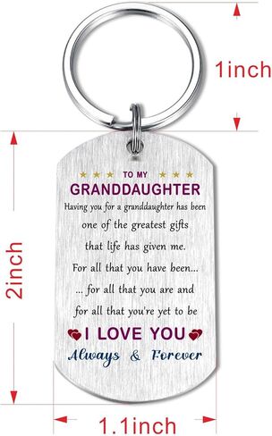 CPLJW Granddaughter Keychain Gifts - Gifts for Granddaughter, Remember I love You for Teen Girls Birthday Mothers Day Graduation Easter Gift in Saudi Arabia