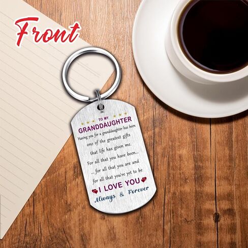 CPLJW Granddaughter Keychain Gifts - Gifts for Granddaughter, Remember I love You for Teen Girls Birthday Mothers Day Graduation Easter Gift in Saudi Arabia