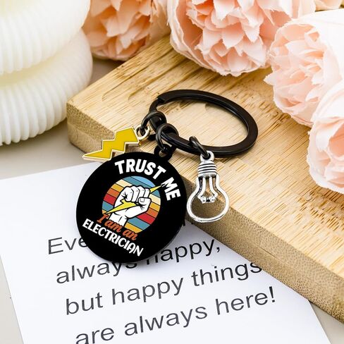 Electrician Gifts for Men Electrician Accessories Light Bulb Keychain Gifts for Electricians Lineman Electrical Engineer Electrical Students Gift Ideas in Saudi Arabia