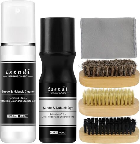 Shoe Cleaning Kit and Black Suede Dye, Shoes Cleaner Kit for Sneakers Suede Shoes with Brush, Professional Shoe Care Kit for Shoe Cleaning and Suede Repair Color in Saudi Arabia