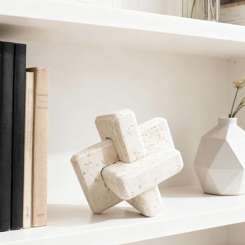 FlidRunest 3 ربط عقدة النحت ديكور لطاولة القهوة، الراتنج عقدة التماثيل ديكور المنزل للجرف، الطراز الحديث بوهو تمثال طاولة القهوة ديكور الحلي عقدة لغرفة المعيشة، سطح المكتب، رف الكتب in Kuwait