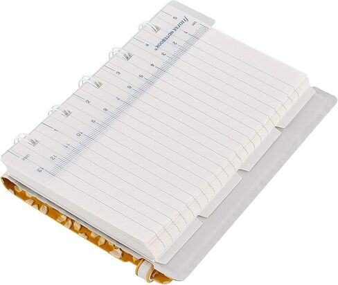 Filofax B115071U Refillable Notebook, Pocket Size, 112 ruled moveable pages. Includes 4 Indexes (one with pocket), page marker and elastic closure, Yellow & White in Saudi Arabia