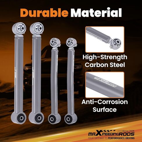 maXpeedingrods Adjustable 0-6" Lift Rear Control Arms for Jeep Wrangler JK JKU 2007-2018 2/4 Door, Upper Lower 4 Pcs in Saudi Arabia