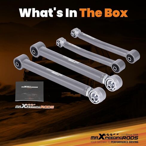 maXpeedingrods Adjustable 0-6" Lift Rear Control Arms for Jeep Wrangler JK JKU 2007-2018 2/4 Door, Upper Lower 4 Pcs in Saudi Arabia
