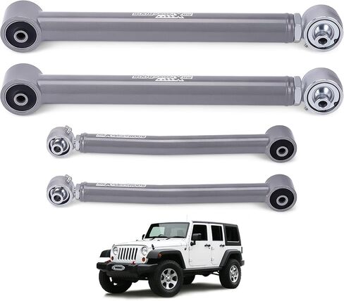 maXpeedingrods Adjustable 0-6" Lift Rear Control Arms for Jeep Wrangler JK JKU 2007-2018 2/4 Door, Upper Lower 4 Pcs in Saudi Arabia