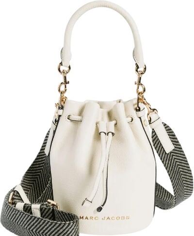 Marc Jacobs Leather Bucket Bag Crossbody (Marshmallow) in Saudi Arabia