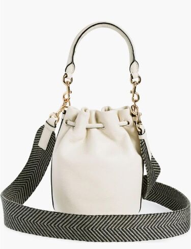 Marc Jacobs Leather Bucket Bag Crossbody (Marshmallow) in Saudi Arabia