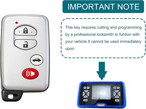 Smart Key Fob for Toyota Camry 2010-2012, FengRKey Remote Control Key Fob Compatible for Toyota Camry Avalon 2010-2012 HYQ14AAB 89904-06070 89904-06130 271451-3370 in Kuwait