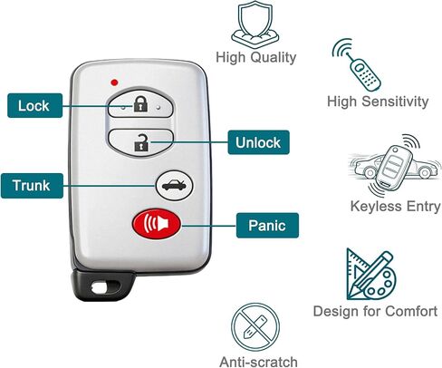 Smart Key Fob for Toyota Camry 2010-2012, FengRKey Remote Control Key Fob Compatible for Toyota Camry Avalon 2010-2012 HYQ14AAB 89904-06070 89904-06130 271451-3370 in Kuwait