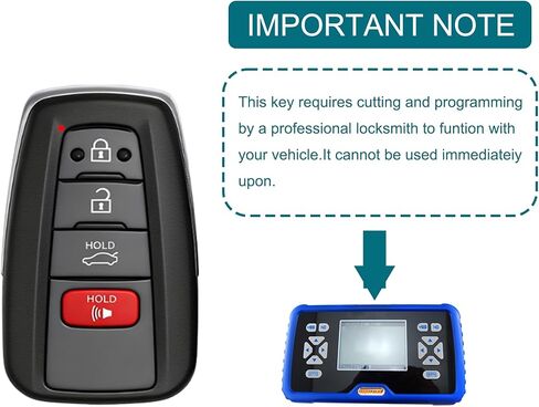 Smart Key Fob for Toyota Camry 2018-2022, FengRKey Remote Control Key Fob Compatible for Toyota Camry 2018-2022 HYQ14FBA 89904-06220 89904-06240 281451-0351 in Kuwait