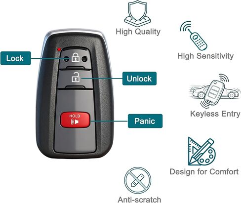 Smart Key Fob for Toyota Prius 2016-2021, FengRKey Remote Control Key Fob Compatible for Toyota Prius 2016-2021 HYQ14FBC 89904-47530 89904-47710 281451-0351 in Kuwait