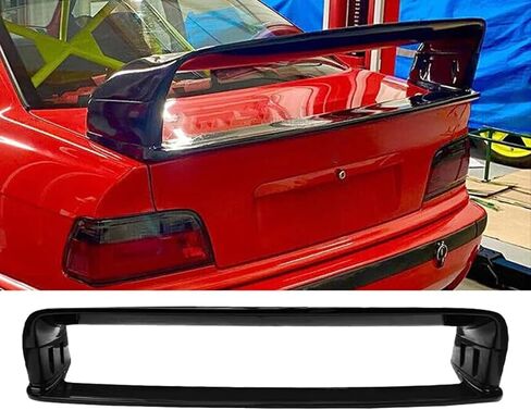 YOUNGERCAR جناح خلفي مناسب لـ 1992-1998 BMW 3 Series E36 M3 LTW GT مطلي من الدرجة الثانية، جناح جناح السيارة مطلي باللون الأسود اللامع من YOUNGERCAR in Saudi Arabia