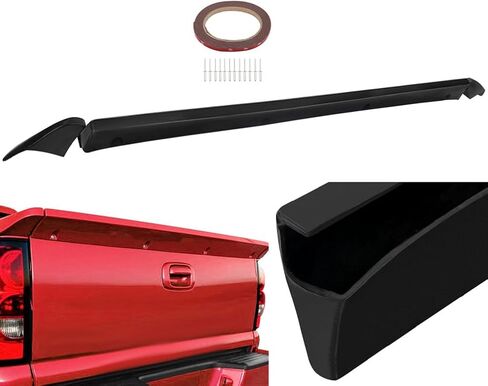 SCITOO PU Rear Window Rear Wing Spoiler Tailgate Fit for 1999-2006 Chevrolet Silverado Sierra Matte Black in Saudi Arabia