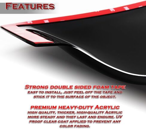 Black Rear Roof Window Visor Spoiler Wing Compatible with 2018-2023 Kia Stinger 2019 2020 2021 2022 in Saudi Arabia