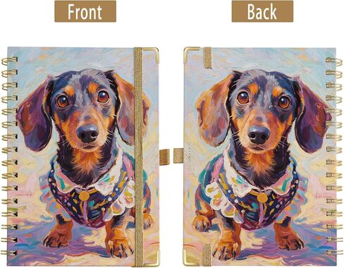 Dachshund Gifts Dachshund Gifts for Women A5 Spiral Notebook Journal 200 Pages A5 Lined with Pen Weiner Dog Gift For Women Dog Mom Dad Gift in Kuwait