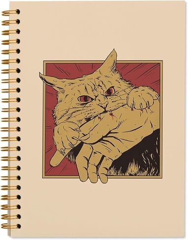 Cute Pink Preppy Cat Journal Notebook, Journaling Notebooks for Women Girls Work School Office Supplies, Gifts for Cat Lovers, Hardcover Journal Lined Notebook Spiral, 5.5x8.3 in Saudi Arabia
