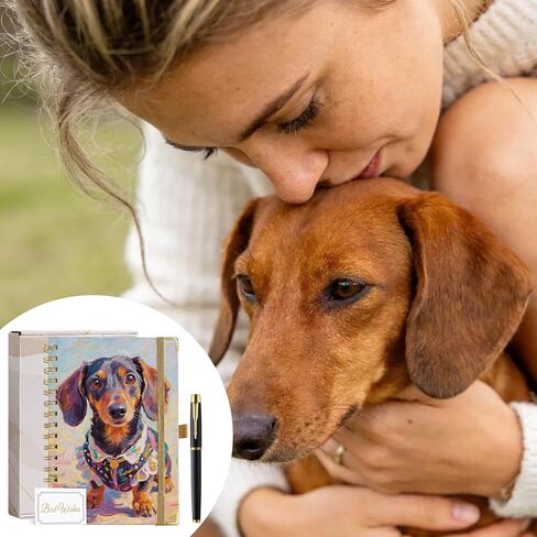 Dachshund Gifts Dachshund Gifts for Women A5 Spiral Notebook Journal 200 Pages A5 Lined with Pen Weiner Dog Gift For Women Dog Mom Dad Gift in Kuwait