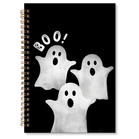 XNXLDYLH Funny Gothic Ghosts Notebook Journal, Cute Dark Aesthetic Spiral Notebook, Witchy Spooky Journals Notebooks for Women, Goth Halloween Office School Supplies Journal Gifts for Kids, 5.5x8.3 In in Saudi Arabia