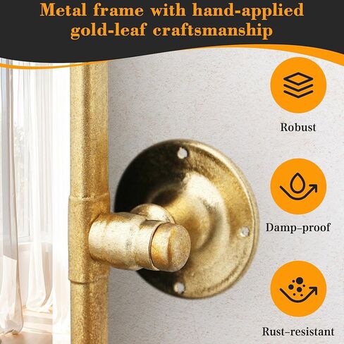 Besdomus Bathroom Gold Pivot Mirror: 20"x30" Farmhouse Beveled Tilt Vanity HD Mirror for Bathroom - Rectangular Gold Leafing Metal Framed for Horizontal/Vertical - Home Decor for Fashion-Conscious in Kuwait