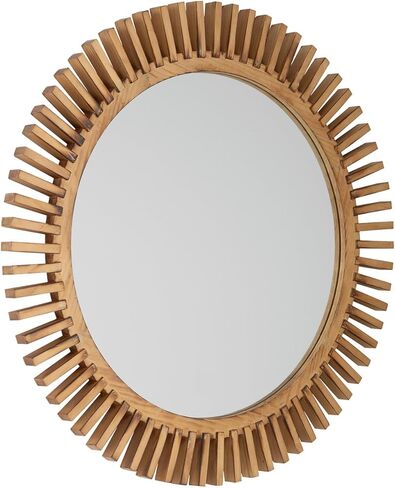 Signature Design by Ashley Tedwell Modern Accent Mirror with Wood Frame, Light Brown in Saudi Arabia