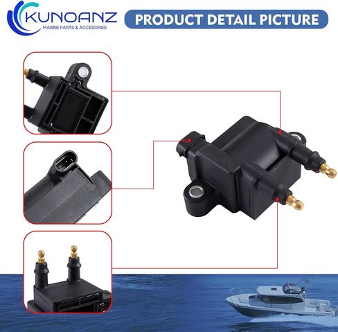OEM Ignition Coil Compatible with Mercury Mercruiser 35 40 50 60 65 75 80 90 100 115 135 150 175 200 225 250 300 360R 450R 500R HP Outboard Replaces 300-8M0044991 8M0029482 Sterndrive 4.5 6.2 L MPI in Saudi Arabia