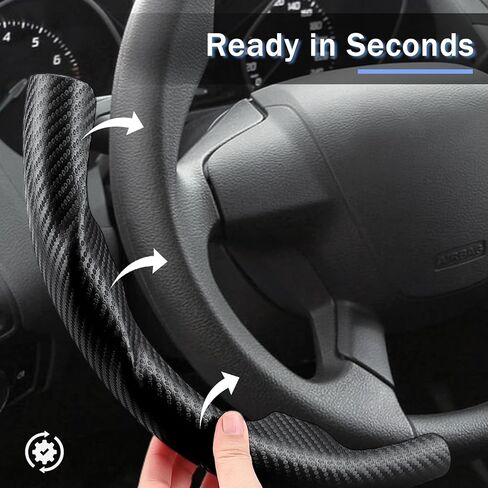 Steering Wheel Cover for Ford Escape 2013-2016/ Focus 2012-2014/ C-MAX 2013-2018, Car Steering Wheel Cover Accessories Protector for Ford (Matte Black) in Saudi Arabia
