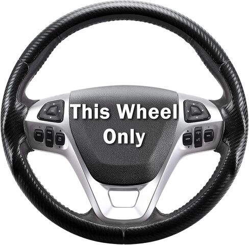 غطاء عجلة القيادة لسيارة Ford Explorer 2011-2019/ Edge 2011-2014/ Flex 2013-2019/ Taurus 2013-2019 ملحقات حماية عجلة القيادة (أسود مطفي) in Saudi Arabia