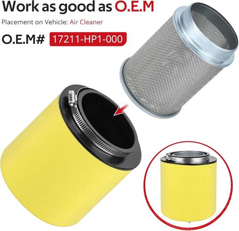 JAVIK Air Filter And Air Cleaner Body For Honda TRX450R 2004-2005 O.E.M# 17211-HP1-000 in Kuwait