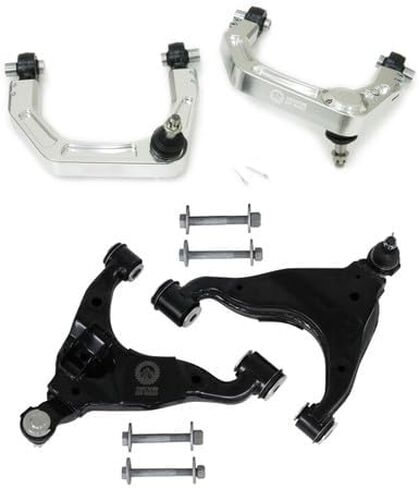 "Freedom Offroad Billet Front Upper Control Arms + OEM Replacement Lower Control Arms 2-4"" Lift For 05-15 Compatible with Tacoma in Saudi Arabia