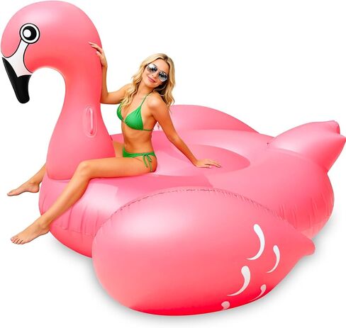 Giant Dinosaur Inflatable Pool Float Party Toys Ride-on with Handles Summer Beach Swimming Pool Party Game Pool Toy Tube Raft Lounge Kids Adults Dinosaur Toy Island(125"x 47"x49") in Saudi Arabia
