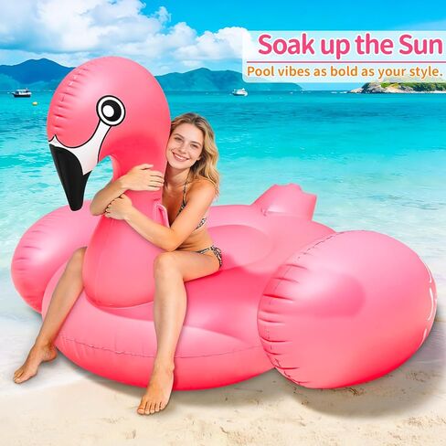 Giant Dinosaur Inflatable Pool Float Party Toys Ride-on with Handles Summer Beach Swimming Pool Party Game Pool Toy Tube Raft Lounge Kids Adults Dinosaur Toy Island(125"x 47"x49") in Saudi Arabia
