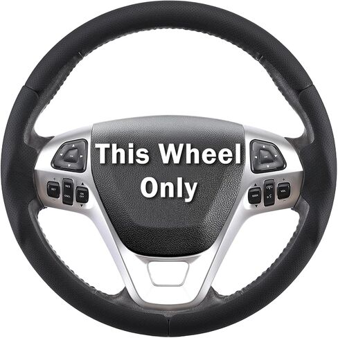 Steering Wheel Cover for Ford Explorer 2011-2019/ Edge 2011-2014/ Flex 2013-2019/ Taurus 2013-2019 Car Steering Wheel Protector Accessories(Matte Black) in Kuwait