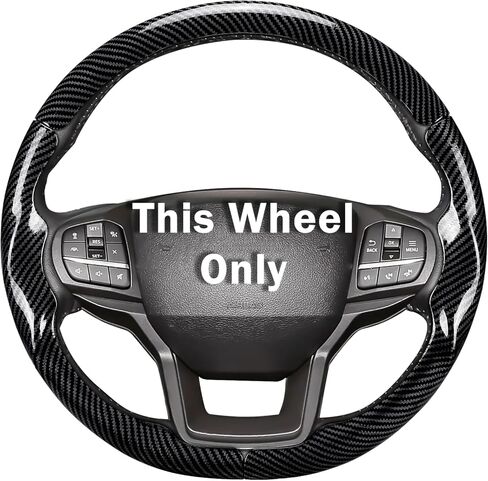 غطاء عجلة القيادة لسيارة Ford Explorer 2011-2019/ Edge 2011-2014/ Flex 2013-2019/ Taurus 2013-2019 ملحقات حماية عجلة القيادة (أسود مطفي) in Saudi Arabia