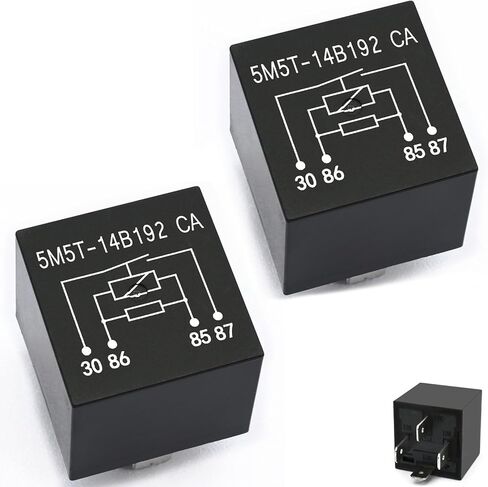 2 Pcs 1R2093, 4F1T-14B192-BA, 5C3T-14B192-AA, AR6467, 56-2331, RAA1747 Multi Purpose | Accessory Power | Accessory Delay Relay Fit for Ford F150 F-350 Super 1998-2024, 12V 50A 4 Pins in Saudi Arabia