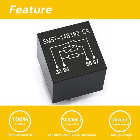2 Pcs 1R2093, 4F1T-14B192-BA, 5C3T-14B192-AA, AR6467, 56-2331, RAA1747 Multi Purpose | Accessory Power | Accessory Delay Relay Fit for Ford F150 F-350 Super 1998-2024, 12V 50A 4 Pins in Saudi Arabia