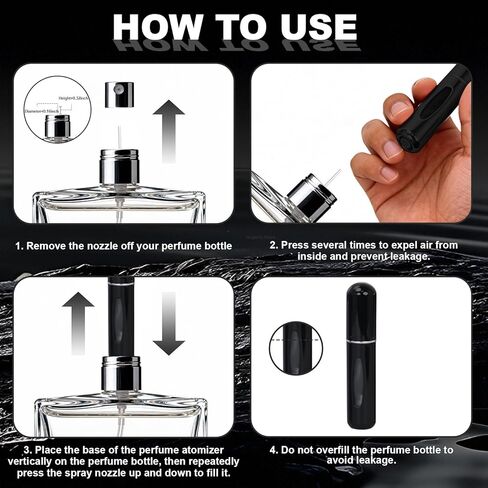 Refillable Perfume Atomizer 5pcs 5ML Travel Cologne Sprayer Portable Perfume Spray Bottle Empty Refillable Travel Perfume Atomizer in Saudi Arabia