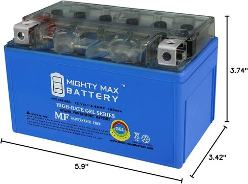بطارية مايتي ماكس 12 فولت 8.6AH 190CCA GEL تحل محل كاواساكي 650 فولكان S ABS 15-19 in Saudi Arabia